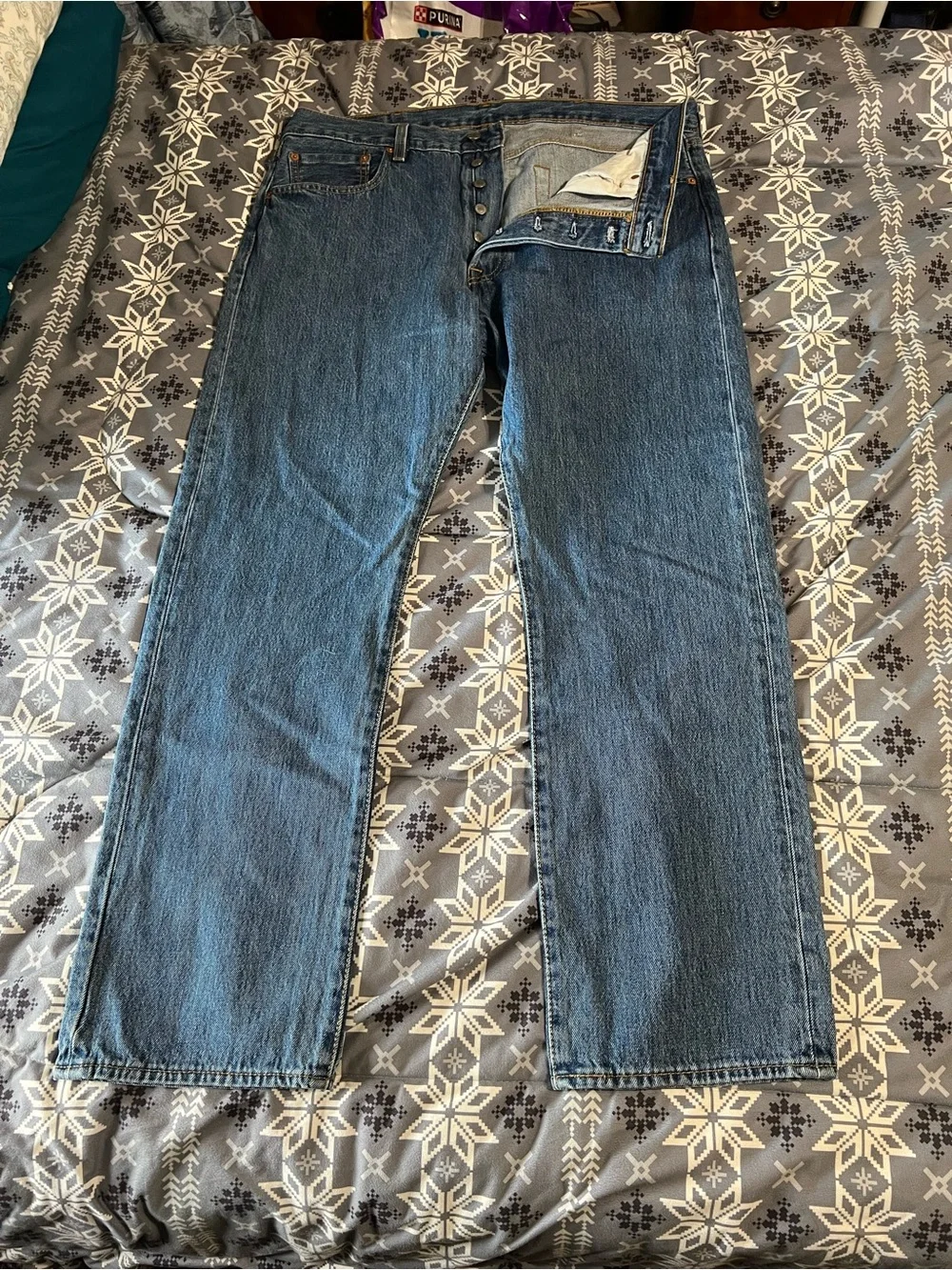 Levi's 501 Classic Blue Straight-Leg Jeans